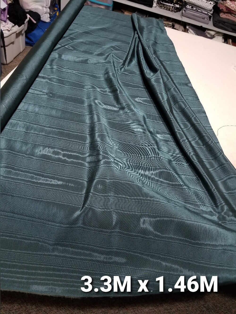 Taffeta Fabric, Forest Green 3.3 Meters, Wedding, Fashion, Drapery